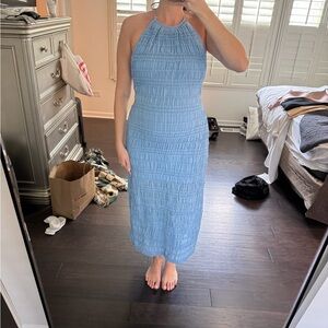 Blue Halter Dress